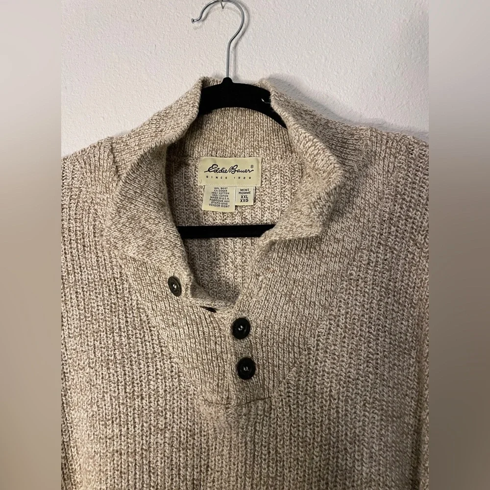 Eddie Bauer Sweater Men XXL Chunky Knit Long Sleeve - Picture 3 of 7